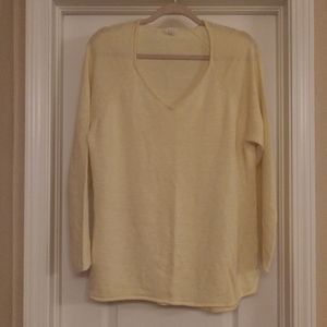 Eileen Fisher 100% Linen V Neck Sweater XL